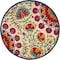 Homeroots 8 ft. Round Red & Multi Color Indoor & Outdoor Area Rug 385002 - alternate 1